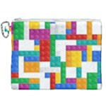 Colorful Bricks, Bricks, Colorful, Colors, Games, Lego, Rainbow Canvas Cosmetic Bag (XXL)