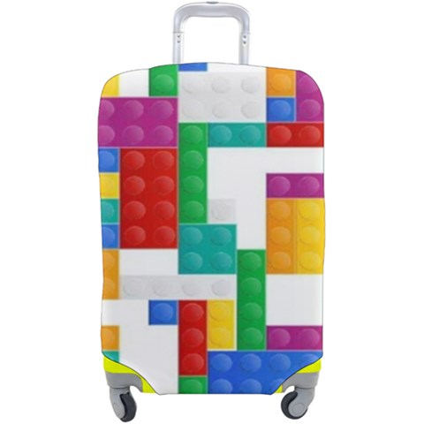 Colorful Bricks, Bricks, Colorful, Colors, Games, Lego, Rainbow Luggage Cover (Large) from ArtsNow.com