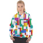 Colorful Bricks, Bricks, Colorful, Colors, Games, Lego, Rainbow Women s Overhead Hoodie