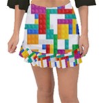 Colorful Bricks, Bricks, Colorful, Colors, Games, Lego, Rainbow Fishtail Mini Chiffon Skirt