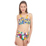 Colorful Bricks, Bricks, Colorful, Colors, Games, Lego, Rainbow Cage Up Bikini Set