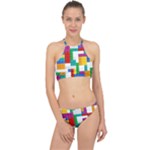 Colorful Bricks, Bricks, Colorful, Colors, Games, Lego, Rainbow Halter Bikini Set