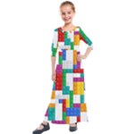 Colorful Bricks, Bricks, Colorful, Colors, Games, Lego, Rainbow Kids  Quarter Sleeve Maxi Dress