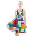 Colorful Bricks, Bricks, Colorful, Colors, Games, Lego, Rainbow Halter Party Swing Dress 