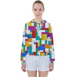 Colorful Bricks, Bricks, Colorful, Colors, Games, Lego, Rainbow Women s Tie Up Sweat