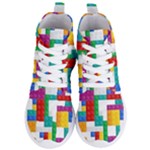 Colorful Bricks, Bricks, Colorful, Colors, Games, Lego, Rainbow Women s Lightweight High Top Sneakers