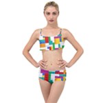 Colorful Bricks, Bricks, Colorful, Colors, Games, Lego, Rainbow Layered Top Bikini Set