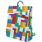 Colorful Bricks, Bricks, Colorful, Colors, Games, Lego, Rainbow Flap Top Backpack