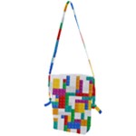 Colorful Bricks, Bricks, Colorful, Colors, Games, Lego, Rainbow Folding Shoulder Bag