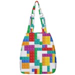 Colorful Bricks, Bricks, Colorful, Colors, Games, Lego, Rainbow Center Zip Backpack