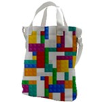 Colorful Bricks, Bricks, Colorful, Colors, Games, Lego, Rainbow Canvas Messenger Bag