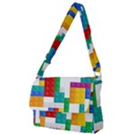 Colorful Bricks, Bricks, Colorful, Colors, Games, Lego, Rainbow Full Print Messenger Bag (S)