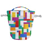 Colorful Bricks, Bricks, Colorful, Colors, Games, Lego, Rainbow Drawstring Bucket Bag