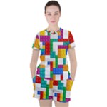 Colorful Bricks, Bricks, Colorful, Colors, Games, Lego, Rainbow Women s T-Shirt and Shorts Set