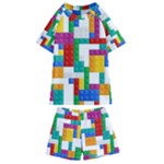 Colorful Bricks, Bricks, Colorful, Colors, Games, Lego, Rainbow Kids  Swim T-Shirt and Shorts Set