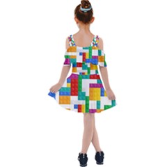 Kids  Shoulder Cutout Chiffon Dress 