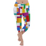 Colorful Bricks, Bricks, Colorful, Colors, Games, Lego, Rainbow Lightweight Velour Capri Yoga Leggings