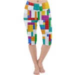 Colorful Bricks, Bricks, Colorful, Colors, Games, Lego, Rainbow Lightweight Velour Cropped Yoga Leggings