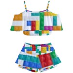 Colorful Bricks, Bricks, Colorful, Colors, Games, Lego, Rainbow Kids  Off Shoulder Skirt Bikini