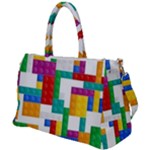 Colorful Bricks, Bricks, Colorful, Colors, Games, Lego, Rainbow Duffel Travel Bag