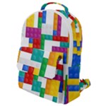 Colorful Bricks, Bricks, Colorful, Colors, Games, Lego, Rainbow Flap Pocket Backpack (Small)