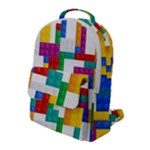 Colorful Bricks, Bricks, Colorful, Colors, Games, Lego, Rainbow Flap Pocket Backpack (Large)