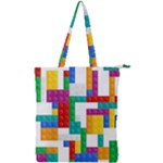 Colorful Bricks, Bricks, Colorful, Colors, Games, Lego, Rainbow Double Zip Up Tote Bag