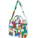 Colorful Bricks, Bricks, Colorful, Colors, Games, Lego, Rainbow Square Shoulder Tote Bag