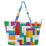 Colorful Bricks, Bricks, Colorful, Colors, Games, Lego, Rainbow Full Print Shoulder Bag