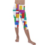 Colorful Bricks, Bricks, Colorful, Colors, Games, Lego, Rainbow Kids  Lightweight Velour Capri Leggings 