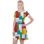 Colorful Bricks, Bricks, Colorful, Colors, Games, Lego, Rainbow Cap Sleeve Velour Dress 