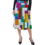 Colorful Bricks, Bricks, Colorful, Colors, Games, Lego, Rainbow Classic Velour Midi Skirt 