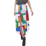 Colorful Bricks, Bricks, Colorful, Colors, Games, Lego, Rainbow Velour Split Maxi Skirt