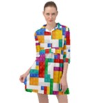 Colorful Bricks, Bricks, Colorful, Colors, Games, Lego, Rainbow Mini Skater Shirt Dress