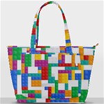 Colorful Bricks, Bricks, Colorful, Colors, Games, Lego, Rainbow Back Pocket Shoulder Bag 