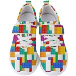 Colorful Bricks, Bricks, Colorful, Colors, Games, Lego, Rainbow Men s Velcro Strap Shoes