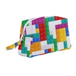 Colorful Bricks, Bricks, Colorful, Colors, Games, Lego, Rainbow Wristlet Pouch Bag (Medium)