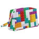 Colorful Bricks, Bricks, Colorful, Colors, Games, Lego, Rainbow Wristlet Pouch Bag (Large)