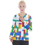 Colorful Bricks, Bricks, Colorful, Colors, Games, Lego, Rainbow Casual Zip Up Jacket