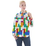 Colorful Bricks, Bricks, Colorful, Colors, Games, Lego, Rainbow Women s Long Sleeve Pocket Shirt