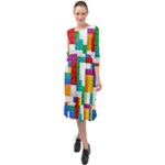 Colorful Bricks, Bricks, Colorful, Colors, Games, Lego, Rainbow Ruffle End Midi Chiffon Dress