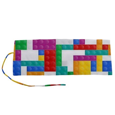 Colorful Bricks, Bricks, Colorful, Colors, Games, Lego, Rainbow Roll Up Canvas Pencil Holder (S) from ArtsNow.com