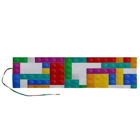 Colorful Bricks, Bricks, Colorful, Colors, Games, Lego, Rainbow Roll Up Canvas Pencil Holder (L) from ArtsNow.com