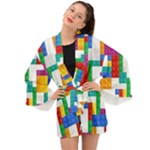 Colorful Bricks, Bricks, Colorful, Colors, Games, Lego, Rainbow Long Sleeve Kimono