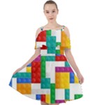 Colorful Bricks, Bricks, Colorful, Colors, Games, Lego, Rainbow Cut Out Shoulders Dress