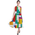 Colorful Bricks, Bricks, Colorful, Colors, Games, Lego, Rainbow Round Neck Boho Dress