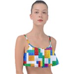 Colorful Bricks, Bricks, Colorful, Colors, Games, Lego, Rainbow Frill Bikini Top