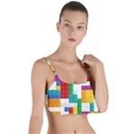 Colorful Bricks, Bricks, Colorful, Colors, Games, Lego, Rainbow Layered Top Bikini Top 