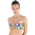 Colorful Bricks, Bricks, Colorful, Colors, Games, Lego, Rainbow Twist Bandeau Bikini Top