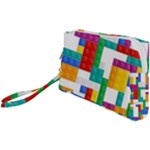 Colorful Bricks, Bricks, Colorful, Colors, Games, Lego, Rainbow Wristlet Pouch Bag (Small)